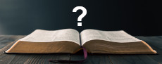 Bible with question mark