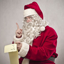 Santa making his list