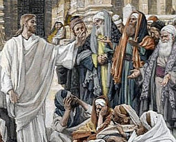The Pharisees question Jesus