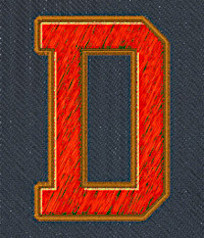 Scarlet letter D