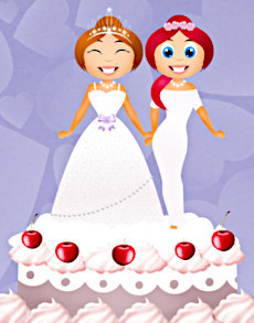 Lesbian wedding cake