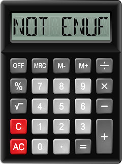 Calculator shows not enough