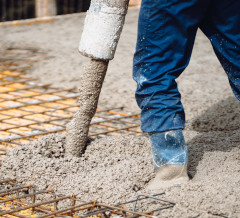 Pouring concrete