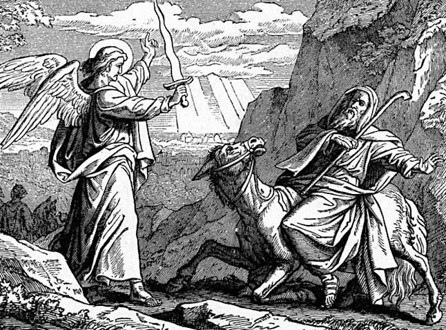 Angel stopping Balaam's donkey