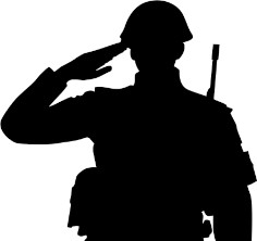 Soldier saluting