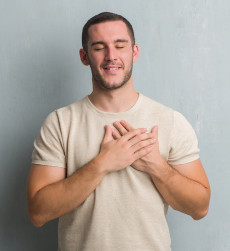 Hand over heart