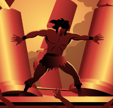 Samson bringing down the temple
