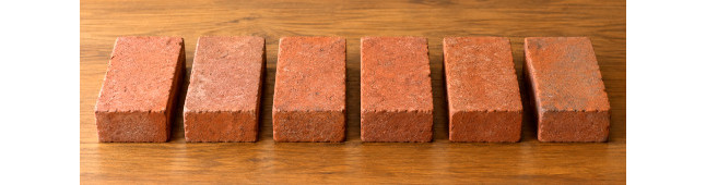 Bricks on a table