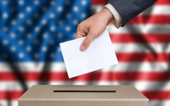 Dropping a ballot in the box