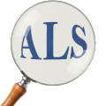 Magnifying glass over ALS